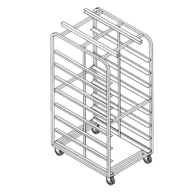 Baxter and LBC Style Stainless Oven Rack for Double Oven, Single End Load, Heavy Duty, 4"/15 Spacing, Item 4063
