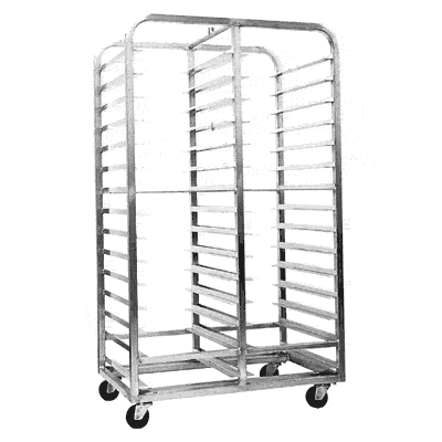Magna Heavy Duty, Double End Load Aluminum A Lift Revent Style Oven Rack, 5"/12 Spacing, Item 2564