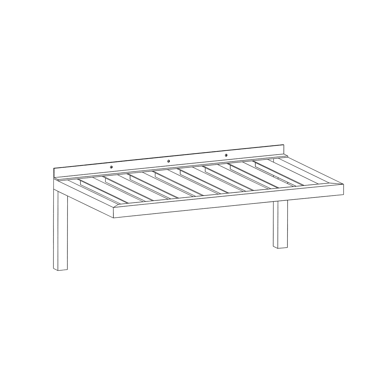 38496 SHELF AL T_BAR WALL MOUNTED HD 24Wx60L