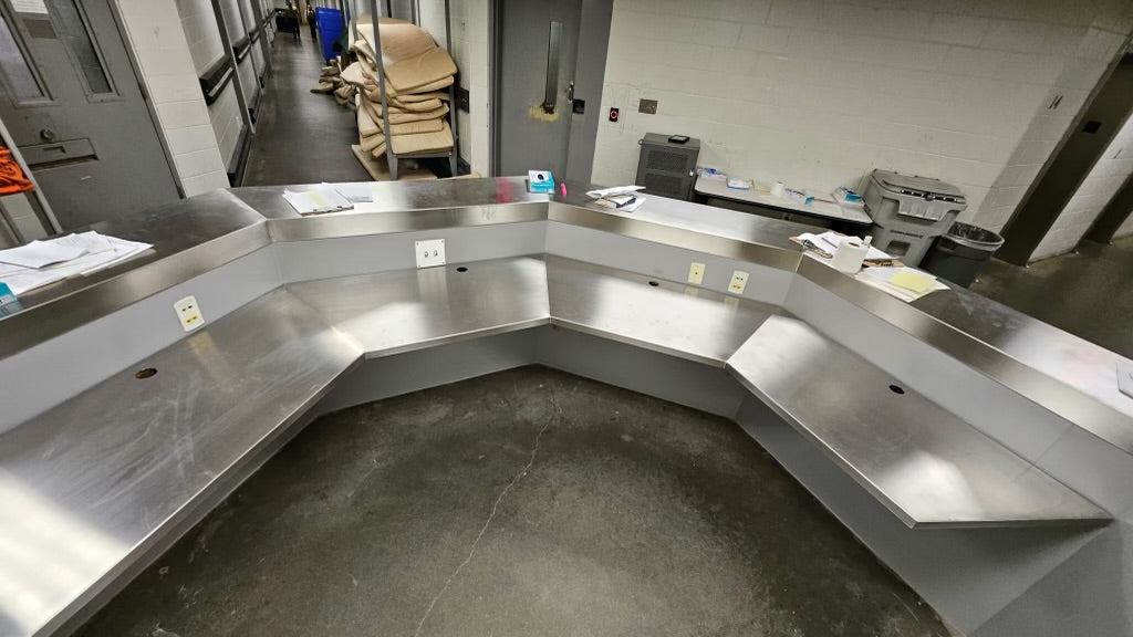 Custom Stainless Steel Correctional Security Counters & Control Stations