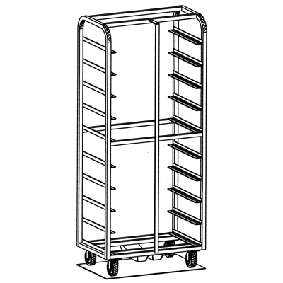 23033A_BL RACK AL BA 20 PAN SGL SL BOTTOM LOC FOR DBL OV