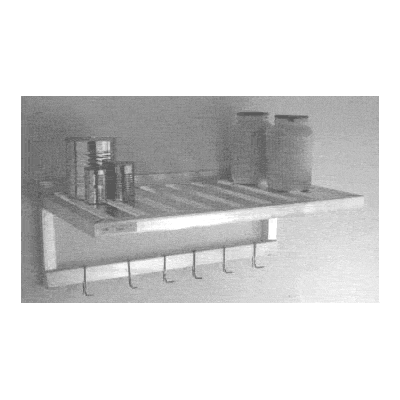 38490 SHELF/POT RACK T_BAR WALL MNTD 20Wx36L