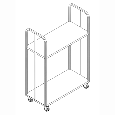 5385 CART SS 20x44x65.625"H SC 2x41"SPACING