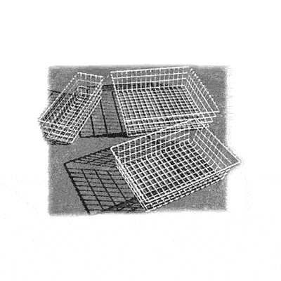 6758 BASKET DISPLAY CHROME WIRE 21"Wx20"Lx6"D