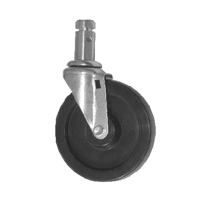 7409 CASTER SVL STEM 5" POLYOLEFIN PLAIN BRG